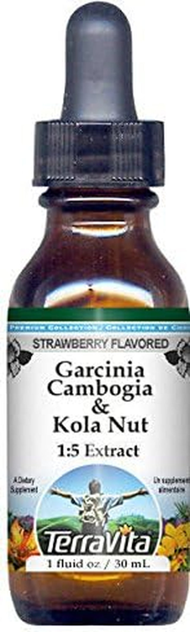 Terravita Garcinia Cambogia & Kola Nut Glycerite Liquid Extract (1:5) - Strawberry Flavored (1 Oz, ZIN: 522503)