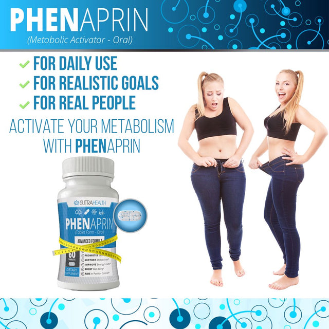 Phenaprin Diet Pills - Best Appetite Suppressant: Weight Loss and Energy Boost for Metabolism - Optimal Fat Burner Supplement; Helps Curb and Control Appetite, Promotes Mood & Brain Function