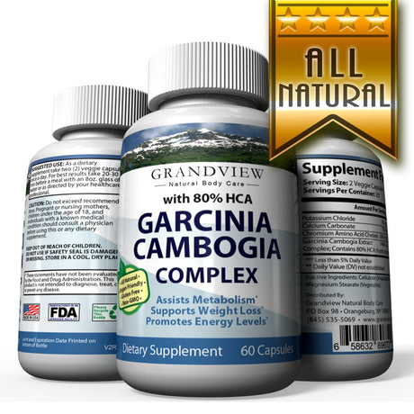 Garcinia Cambogia Extract with 80% HCA - Natural Appetite Suppressant Pills and Effective Fat Burner Weight Loss Pills Supplement for Women & Men