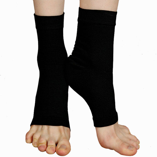 Whigetiy Ankle Compression Sleeve Open Toe Compression Socks for Swelling Plantar Fasciitis Sprain Neuropathy Foot Brace Support