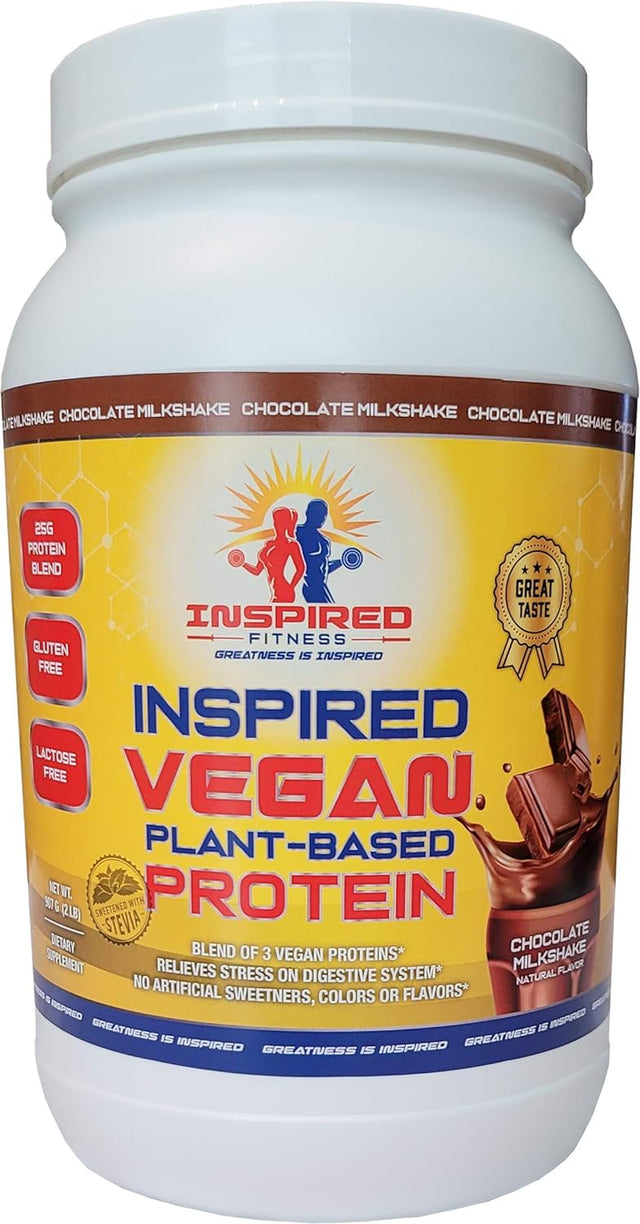 Inspired Vegan Chocolate Plant-Based Protein, 2Lb, 24G Protein