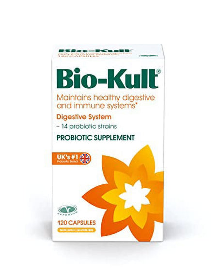 Bio-Kult Advanced Probiotics -14 Strains, Probiotic Supplement for Adults, Lactobacillus Acidophilus, No Need for Refrigeration, Non-Gmo, Gluten Free -Capsules,120 Count (Pack of 1)