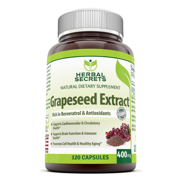 Herbal Secrets Grapeseed Extract 400 Mg 120 Capsules