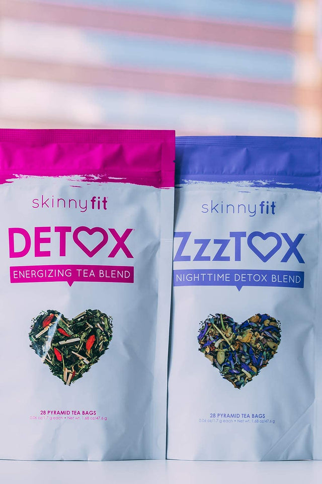 Skinnyfit Detox and Zzztox 24/7 Bundle, 56 Servings, Supports Weight Loss, Helps Calm Bloating, All-Natural, Laxative-Free, Green Tea Leaves, Help Fight Toxins and Relieve Stress