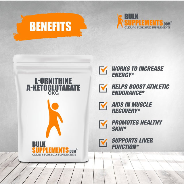 Bulksupplements.Com L-Ornithine A-Ketoglutarate Powder, 2000Mg - Support the Brain (5 Kilograms)