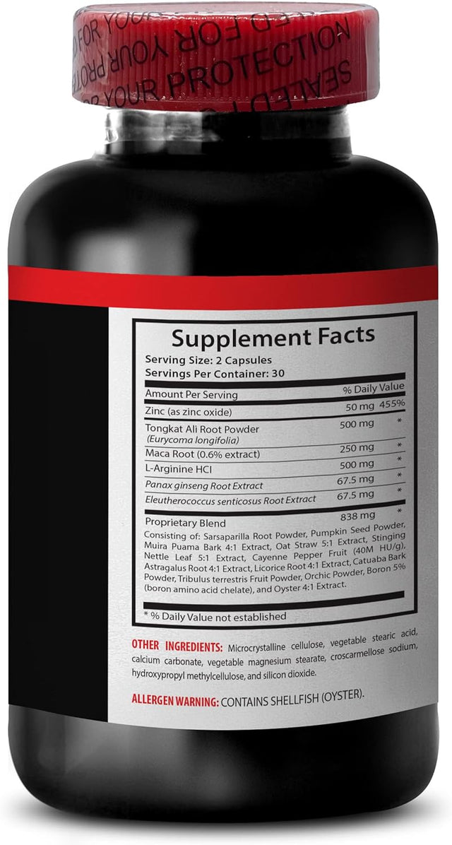 Male Enchantment Pills Increase Size - King Size for Sex - Tongkat Ali - Tongkat Ali, Maca, Tribulus Terrestris, L-Arginine, Ginseng, Sarsaparilla, Pumpkin Powder, Muira Puama, 1 Bottle 60 Capsules