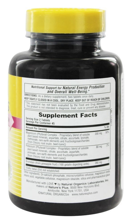 Nature'S plus - Dyno-Mins Magnesium, Potassium, Bromelain - 90 Tablets