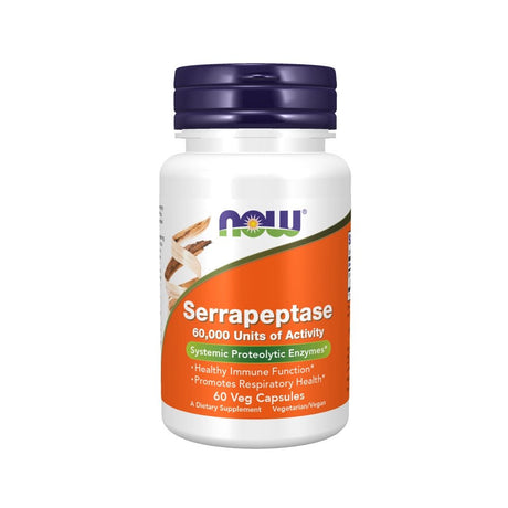 Now Serrapeptase -- 60 Veg Capsules