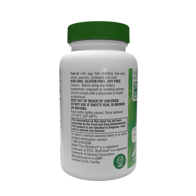 Coq-10 (With Bioperine®) 100Mg 120 Softgels High Absorption (Non-Gmo) by Health Thru Nutrition