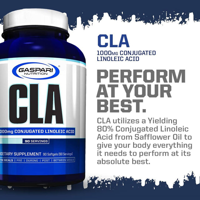 Gaspari Nutrition CLA, Essential Amino Acid, Helps Promote Muscle Mass, Taken with Meals, Part of a Balanced Workout Regimen (90 Capsules)