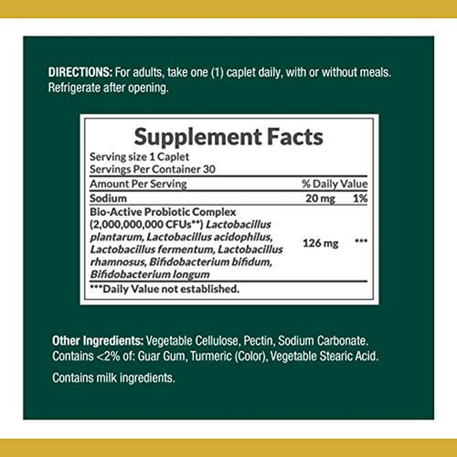 Controlled Delivery Probiotic by Nature'S Bounty, Dietary Supplement, Advanced Support for Digestive, Intestinal and Immune Health, 30 Caplets