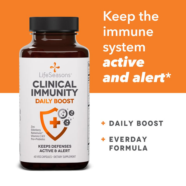 Clinical Immunity, Daily Boost, 60 Veg Capsules, Lifeseasons