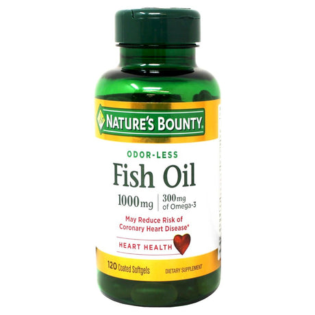 Nature'S Bounty Omega-3 Fish Oil 1000 Mg Softgels 120 Soft Gels Each