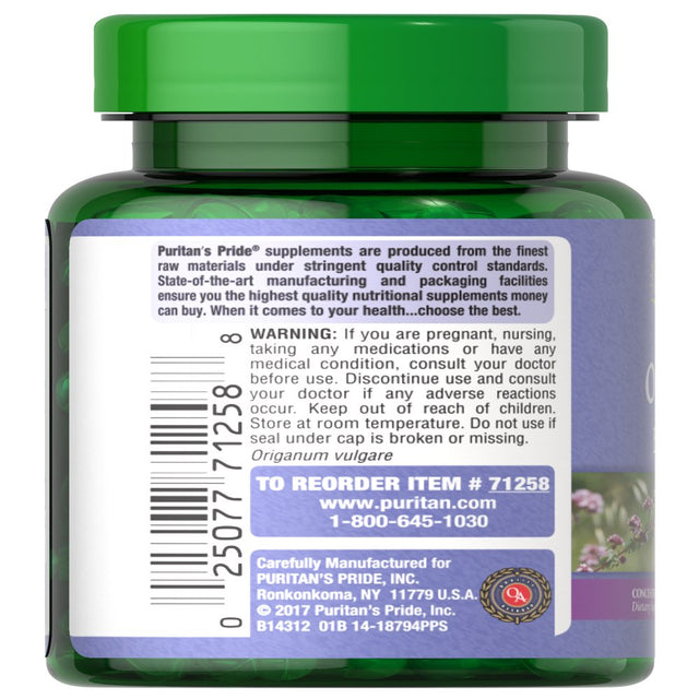 Puritans Pride Oil of Oregano Extract, 1.5 Gram