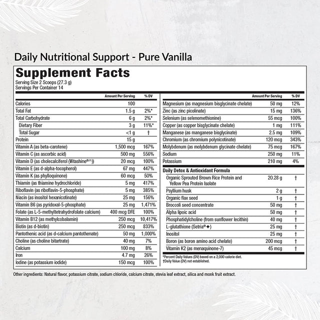 Equilife - Daily Nutritional Support (Pure Vanilla, 14 Servings)