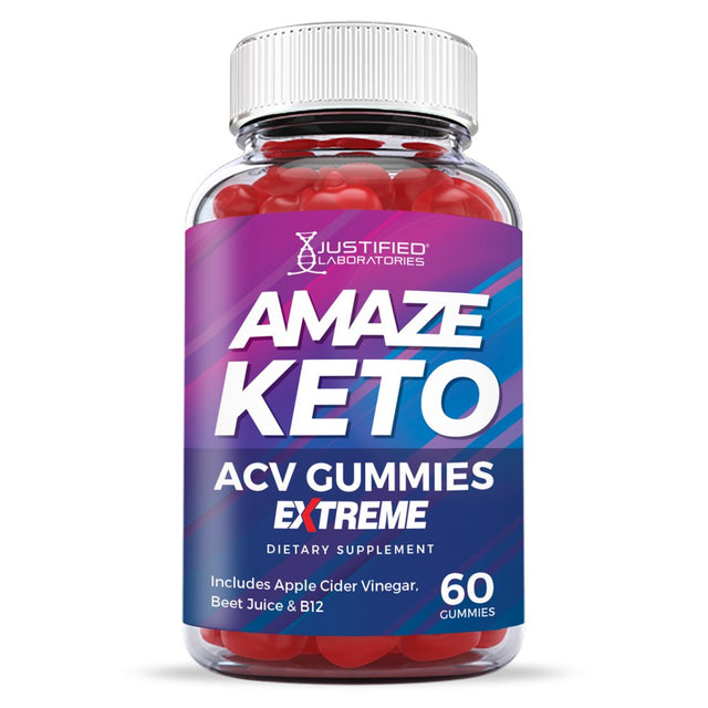 (2 Pack) Amaze Keto Extreme ACV Gummies 2000Mg Dietary Supplement 120 Gummys