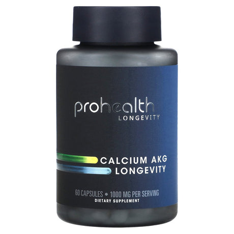 Prohealth Longevity Calcium AKG Longevity, 1,000 Mg , 60 Capsules (500 Mg per Capsule)