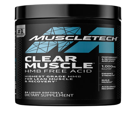 Muscletech Clear Muscle Post Workout Muscle Recovery with HMB Supplement Pill, 84Ct