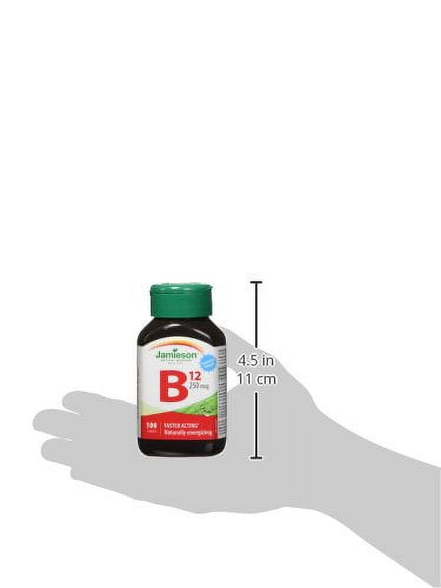 Jamieson Vitamin B12 (Methcycobalamin)250Mcg, 100 Tablets