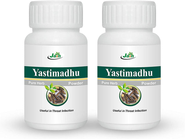 Jain'S Yastimadhu Powder, 100 Gram (Pack of 2) - Indian Ayurveda'S Pure Natural Herbal Supplement Powder