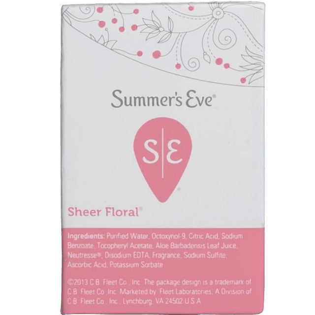 Summer'S Eve Eve Cleansing Cloths for Sensitive Skin, Sheer Floral 16 Ea (Pack of 4)