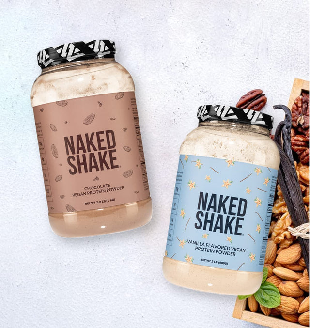 NAKED Nutrition Naked Shake - Chocolate Protein Powder - Plant Based Protein Shake with Mct Oil, Gluten-Free, Soy-Free, No Gmos or Artificial Sweeteners - 30 Servings