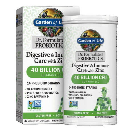 Garden of Life Dr. Formulated Probiotics Digestive Immune Care with Zinc, 30Ct *EN