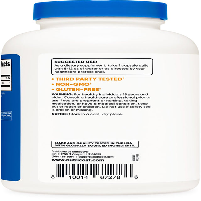 Nutricost GABA (Gamma Aminobutyric Acid) 750Mg, 240 Capsules - Non-Gmo, Gluten Free Supplement