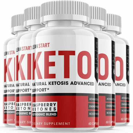 (5 Pack) Lean Start Keto - Supplement for Weight Loss - Energy & Focus Boosting Dietary Supplements for Weight Management & Metabolism - Advanced Fat Burn Raspberry Ketones Pills - 300 Capsules