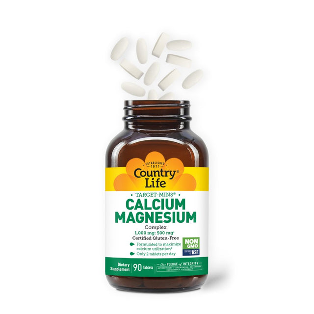 Country Life Target-Mins Calcium Magnesium Complex, 90 Tablets