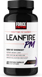 Force Factor Leanfire PM Weight Loss Pills for Women & Men, Fat Burner & Overnight Weight Loss Pills to Burn Fat, Boost Metabolism, Improve Sleep, Powerful Formula for Incredible Results, 60 Capsules