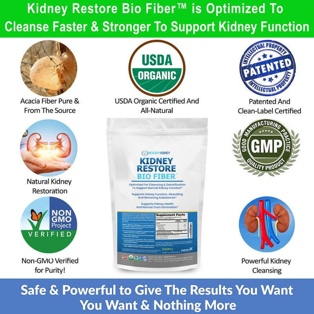 Healthy Kidney Kidney Restore Bio Fiber Restorative Support and Cleanse, 2.5 Lbs