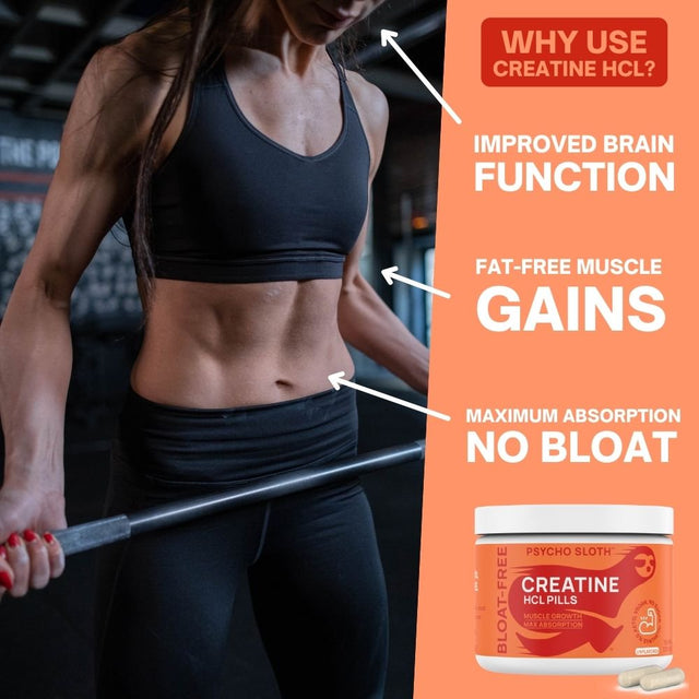 Creatine HCL Pills - Monohydrate Alternative - HCL - 150 Pills - Muscle Growth, Endurance, No Bloat, No Load, Not Flavored Creatina| Monohydrate Micronized Alternative, Creatine for Women and Men, Veg