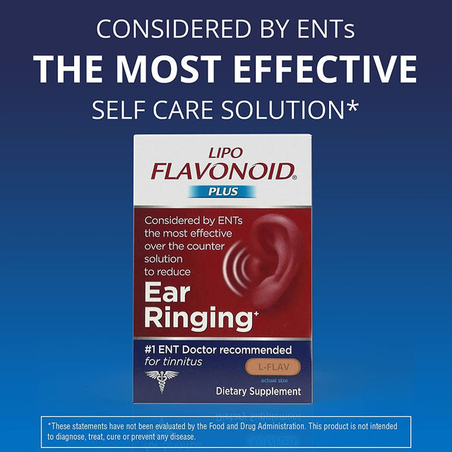 Lipo-Flavonoid plus Ear Health Supplement | 500 Caplets | #1 ENT Doctor Recommended for Ear Ringing | Most Effective over the Counter Tinnitus Treatment