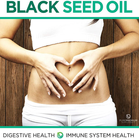 Black Seed Oil Capsules by Purepremium Supplements - Non-Gmo - 500Mg, 90 Capsules