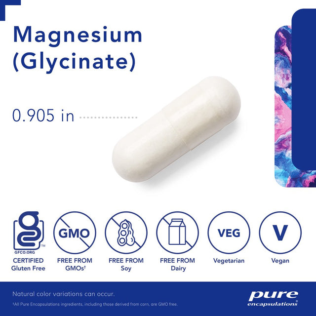 Pure Encapsulations Magnesium (Glycinate) | Supplement to Support Stress Relief, Sleep, Heart Health, Nerves, Muscles, and Metabolism* | 180 Capsules