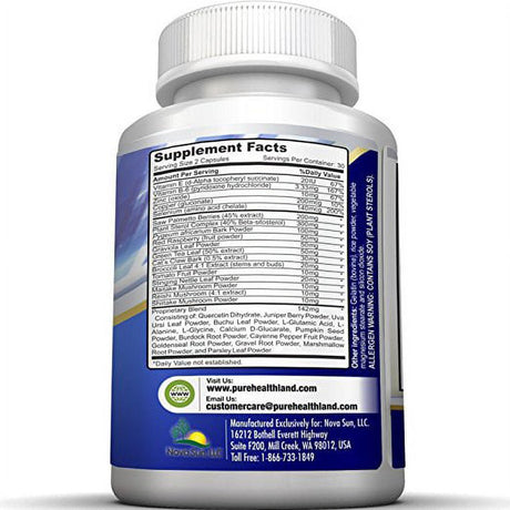 Natural Prostate Support Supplement Pills for Men.The Most Complete Formula Solutions with 33 Prostate Support Ingredients Including Saw Palmetto Vitamins Best for Prostate Care and Healthy Function!