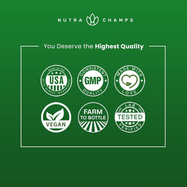 Nutrachamps Super Greens Powder Premium Antioxidant Superfood | Organic Greens Fruit and Veggie Vegan Supplement | 40+ Greens and Superfoods Including Wheatgrass & Spirulina | Probiotic Powder Greens