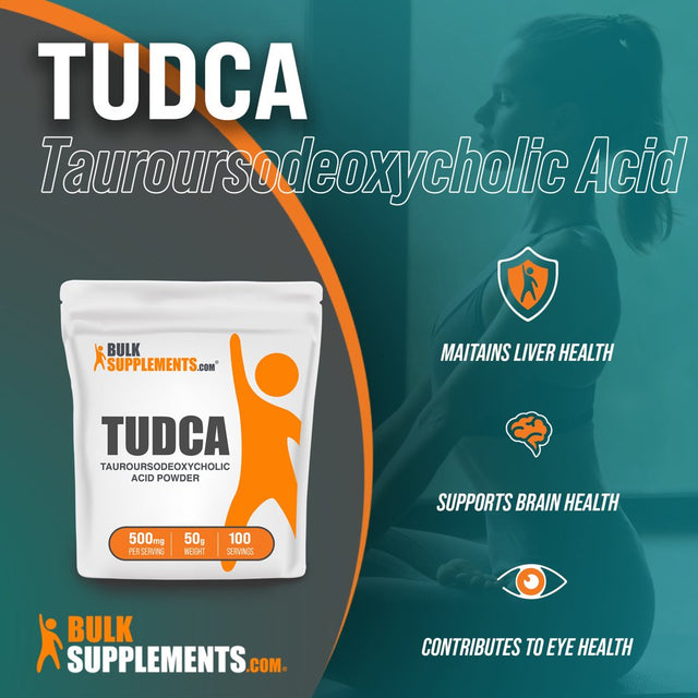 Bulksupplements.Com TUDCA Powder, 500Mg - Brain, Vision, & Liver Support Supplement (50G - 100 Serv)