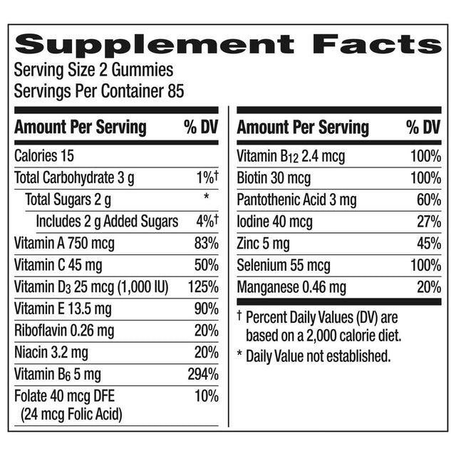 Centrum Multigummies Men'S Gummy Vitamins, Multivitamin Supplement, Assorted Fruit, 170 Count