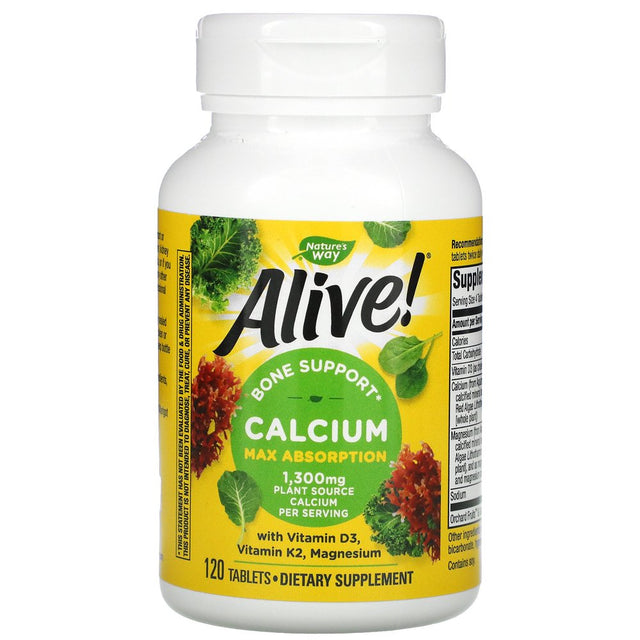 Nature'S Way - Alive Calcium Bone Formula Max Absorption 1300 Mg. - 120 Tablets