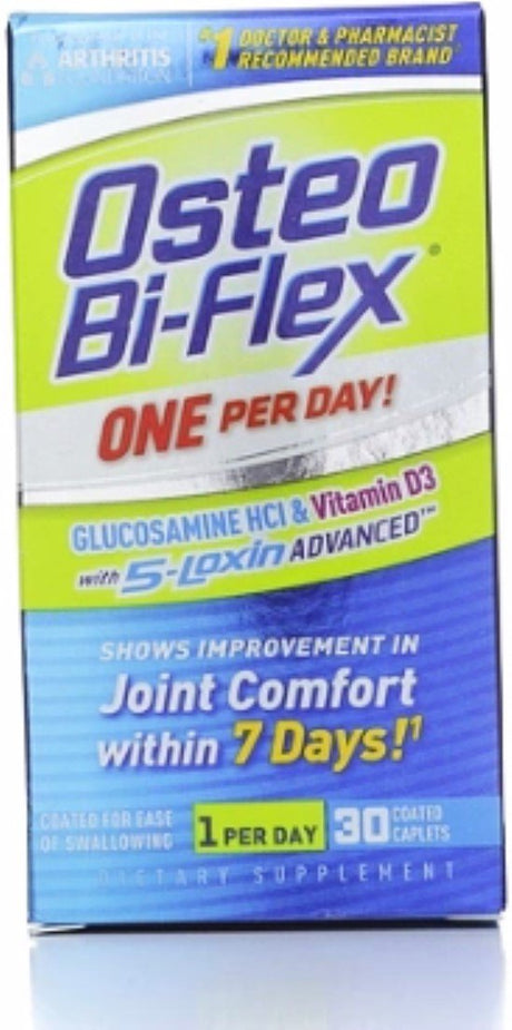 Osteo Bi-Flex One per Day Glucosamine HCI & Vitamin D3 Caplets 30 Caplets (Pack of 4)