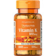 Puritans Pride Vitamin K 100 Mcg Tablets, 100 Count