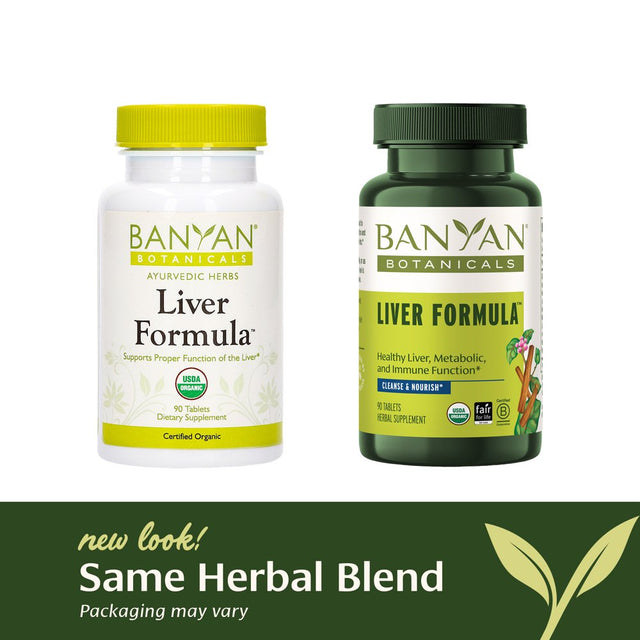 Banyan Botanicals Liver Formula – Organic Liver Support Supplement ­­With Guduchi & Punarnava – Supports Liver Health & Natural Elimination of Toxins* – 90 Tablets – Non-Gmo Sustainably Sourced Vegan