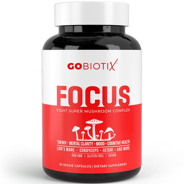 Focus 8 Mushroom Supplement by Gobiotix | Brain Booster | Immune System Support