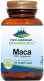 Maca Root Capsules Kosher Vegan Herbal Supplements Brown Glass Bottle (90 Caps) (1000 Mg)