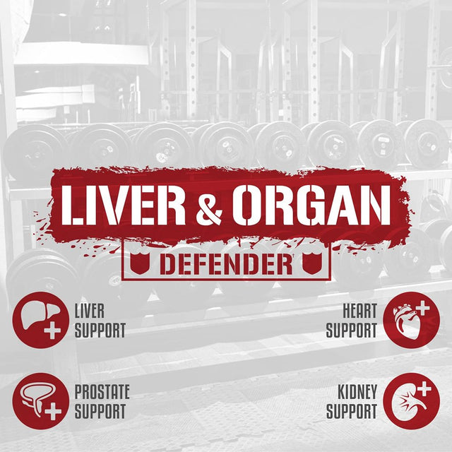 5% Nutrition Rich Piana Liver & Organ Defender Cycle Support plus NAC | Liver Support, Prostate Supplement, Heart, Kidney, Skin Support | Milk Thistle, Saw Palmetto, Hawthorn Berry (30-90 Servings)