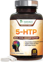 5-HTP Capsules 200 Mg 5HTP plus Calcium for Calm and Mood Support - Extra Strength 5 HTP - 5 Hydroxytryptophan Supplement - Premium, Natural, Gluten Free, and Non-Gmo - 120 Vegetarian Capsules