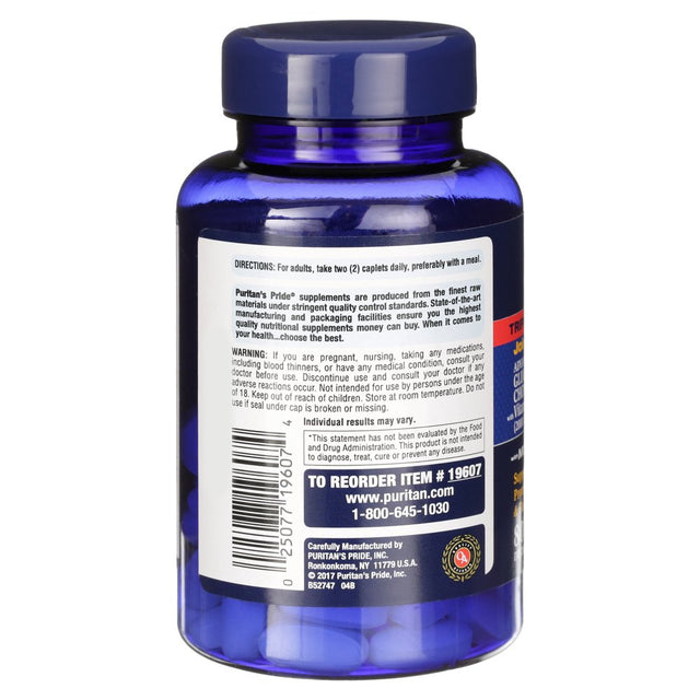 Puritan'S Pride Triple Strength Glucosamine Chondroitin with Vitamin D3-80 Caplets