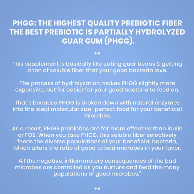 PERFECT PASS Prebiotic Fiber PHGG Partially Hydrolyzed Guar Gum 210G Powder - 100% Natural Gluten Free Non GMO - Certified Kosher Vegetarian Sugar Free, Low FODMAP Certified